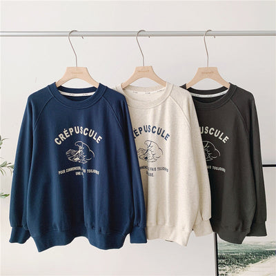 Femme Grafik Übergroße Sweatshirt mit Einzigartigem Druck Heidi-Mode