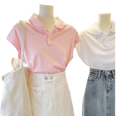 Damen Poloshirt mit modernem, lässigem Schnitt Kurzarm Heidi-Mode