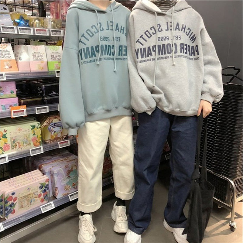 Femme Übergrößen Grafik Kapuzenpullover mit gemütlichem Fleece-Futter Heidi-Mode