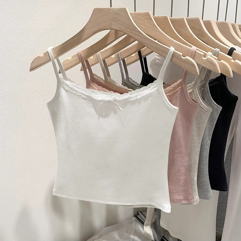 Femme Spitze-besetztes Trägertop Heidi-Mode 1747902405