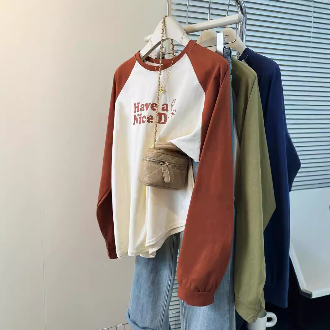 Femme Langarm-Graphic-Tee mit Smile-Design Heidi-Mode