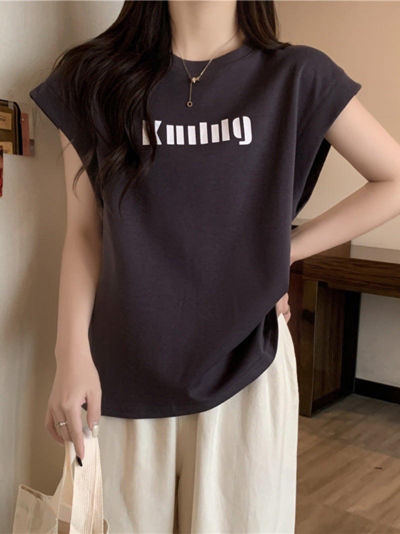 Femme Grafikdruck Kurzarmshirt Heidi-Mode