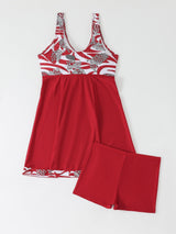 Damen Schwimmkleid mit Short-Integration Drune in Rot