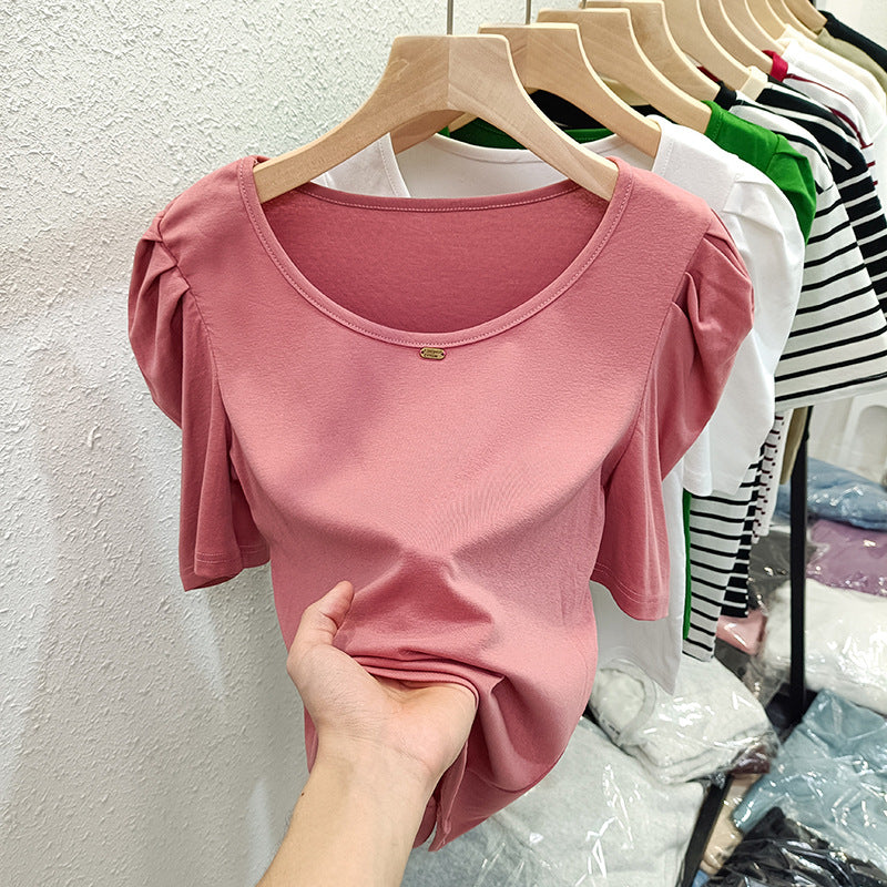 Damen Puffärmel Top Heidi-Mode