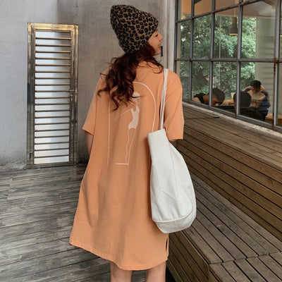 Femme Oversized Grafik T-Shirt Kleid Heidi-Mode