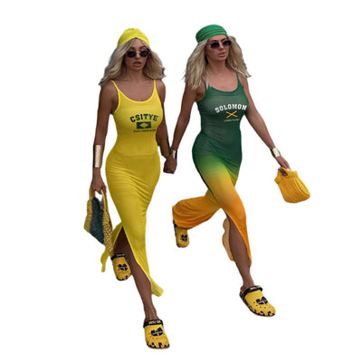 Elodie - Figurschmeichelndes Maxikleid mit transparentem Mesh