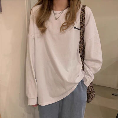 Femme Oversized Graphic Langarm T-Shirt Heidi-Mode