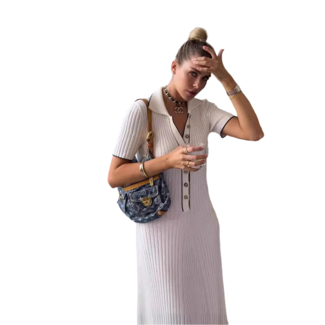 Blair - Elegantes Polo Casual Maxi-Kleid