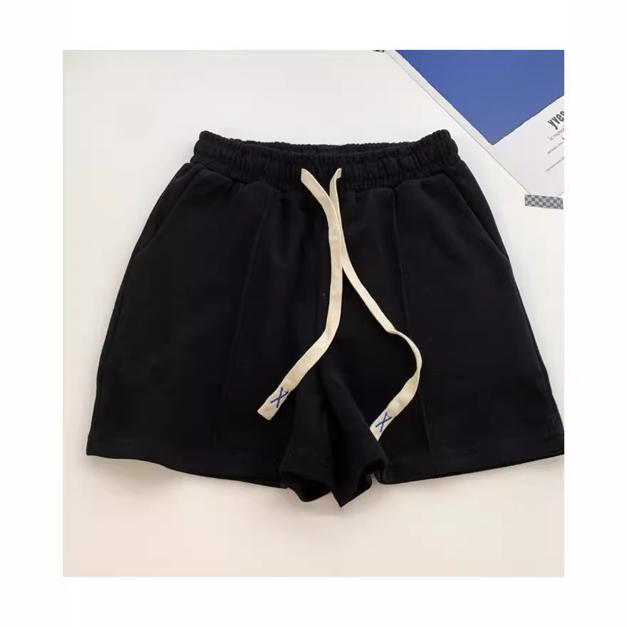 Femme Leichte Fleece Lounge Shorts mit verstellbarem Kordelzug Heidi-Mode