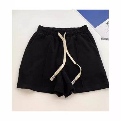 Femme Leichte Fleece Lounge Shorts mit verstellbarem Kordelzug Heidi-Mode