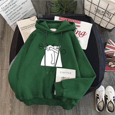 Femme Grafik Gedruckter Kapuzen-Sweatshirt Heidi-Mode