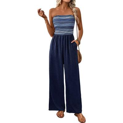 Belinda - Bandeau-Jumpsuit mit breiten Beinen
