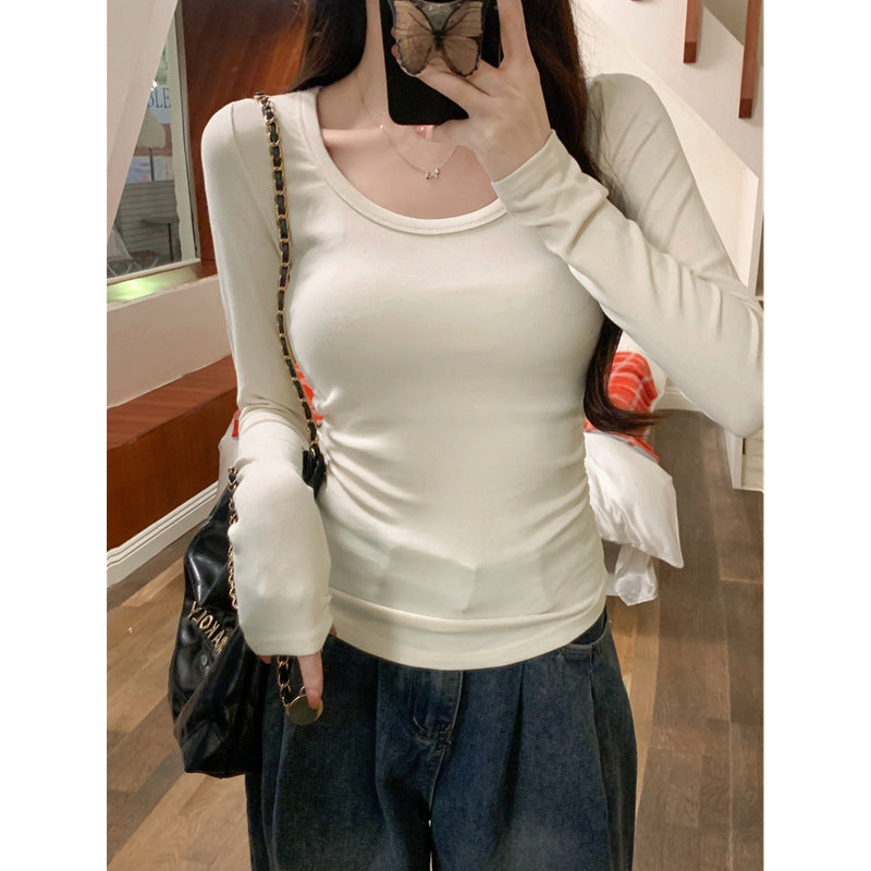 Femme Langarm Passform Basic Top Heidi-Mode