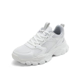 Damen Sportliche Air Cushion Sneakers Mit Atmungsaktivem Mesh – Komfort Laufschuhe in Weiß