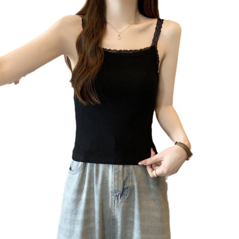 Femme Spitzenbesatz Camisole Top Heidi-Mode