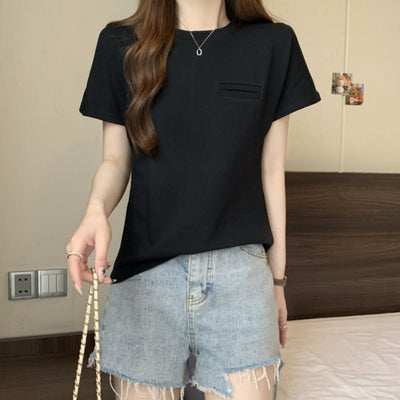 Femme Minimalistische Pocket Tee Heidi-Mode