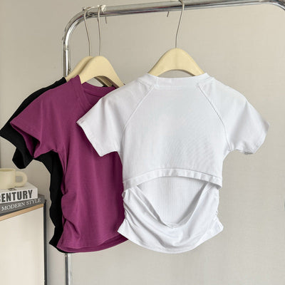 Femme Split-Back Freizeit T-Shirt Heidi-Mode