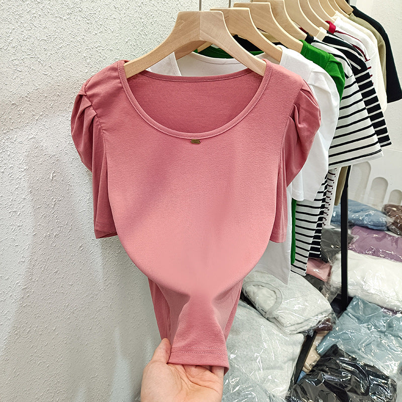 Damen Puffärmel Top Heidi-Mode