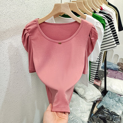 Damen Puffärmel Top Heidi-Mode