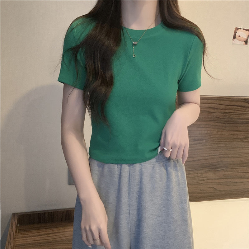 Femme Soft-Cotton Rundhals T-Shirt Heidi-Mode