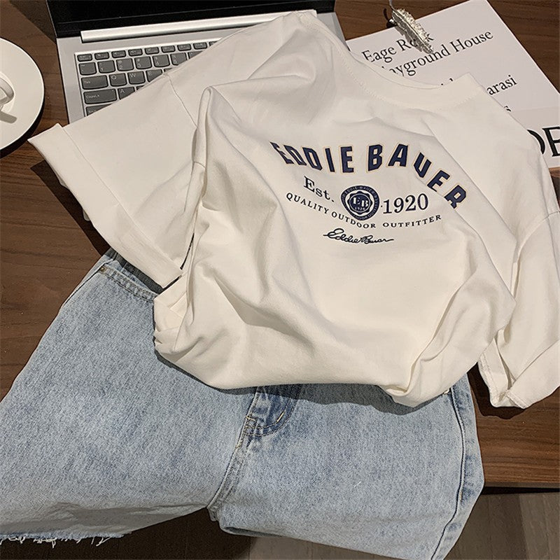 Femme Relaxed Fit Vintage Grafik T-Shirt Heidi-Mode