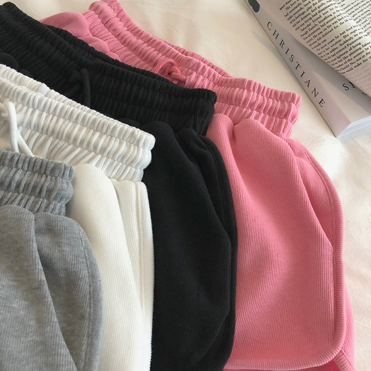 Femme Hochtaillierte Locker Sitzende Lounge Shorts Heidi-Mode