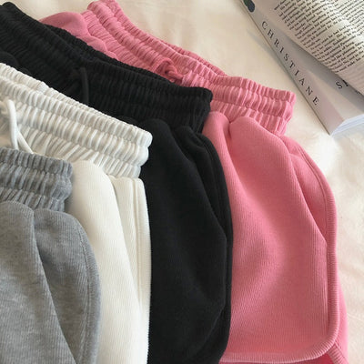 Femme Hochtaillierte Locker Sitzende Lounge Shorts Heidi-Mode