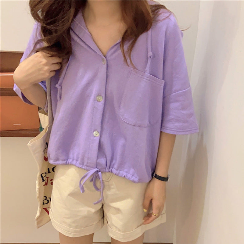 Damen Relaxed Fit Button-Up Bluse aus weichem Stoff Heidi-Mode