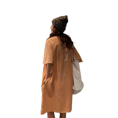 Femme Oversized Grafik T-Shirt Kleid Heidi-Mode