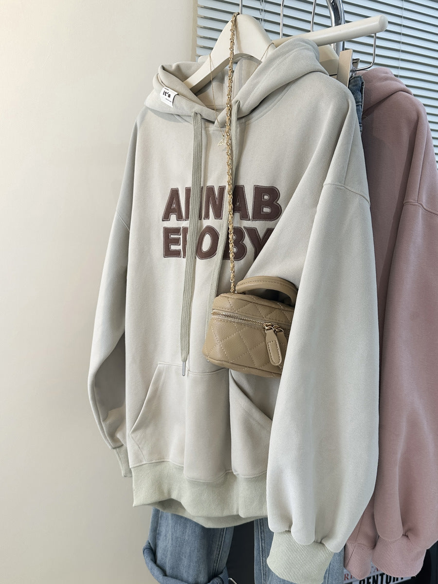 Femme Grafik Hoodie mit verziertem Kordelzug Heidi-Mode