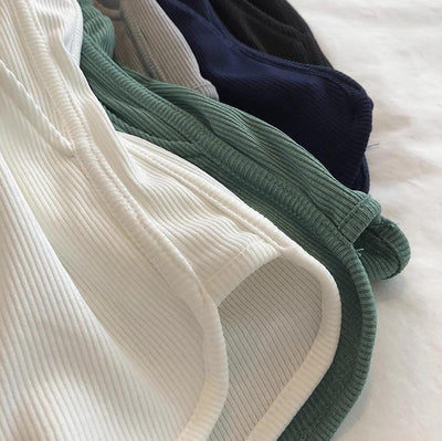 Femme Hochtaillierte Ripp-Lounge-Shorts Heidi-Mode