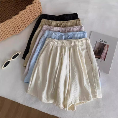 Femme Relaxed Fit Sommer Lounge Shorts mit verstellbarem Bund Heidi-Mode
