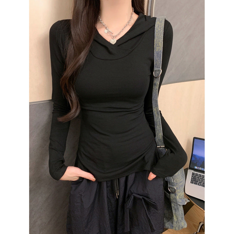 Femme Langarm-Cowl-Neck-Top Heidi-Mode