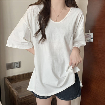 Femme Weiche Baumwolle Oversized T-Shirt Heidi-Mode