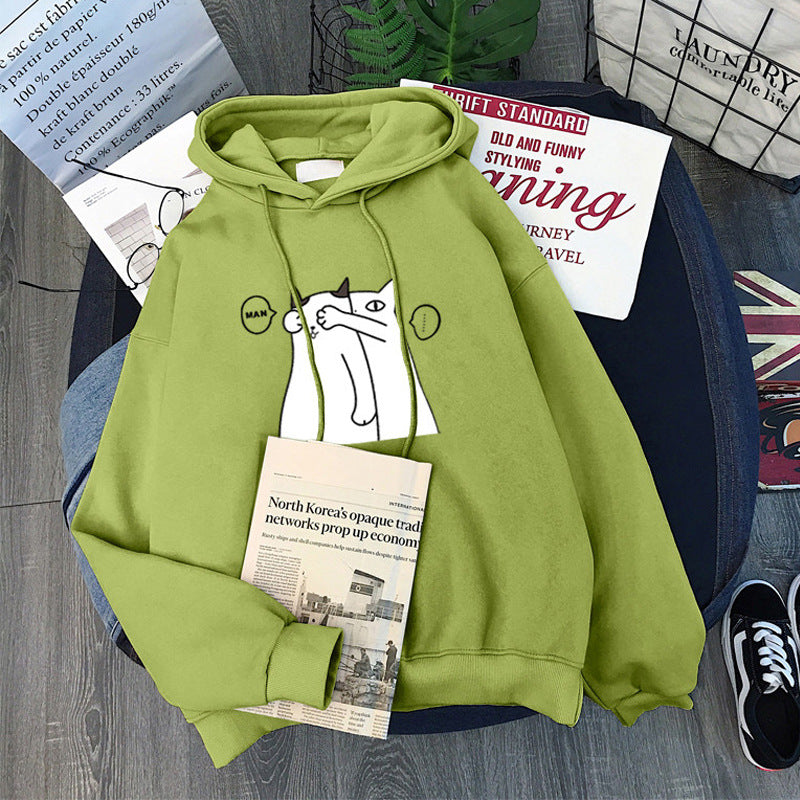 Femme Grafik Gedruckter Kapuzen-Sweatshirt Heidi-Mode