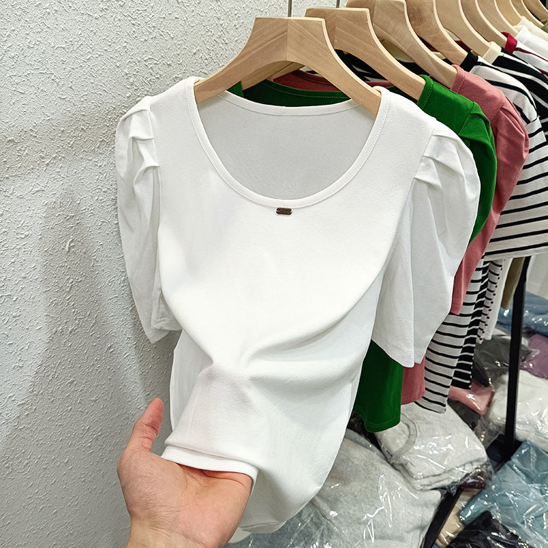 Damen Puffärmel Top Heidi-Mode