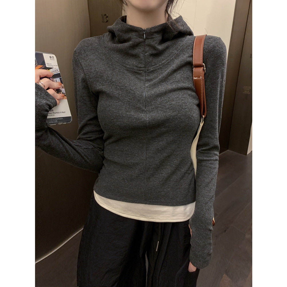 Damen Leichtgewicht Zip-Up Hoodie mit elegantem Design Heidi-Mode