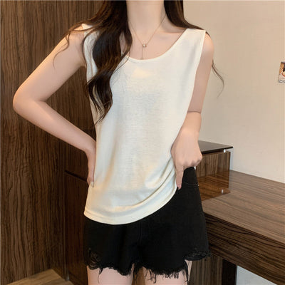 Femme Sleek Cropped Tanktop mit strukturiertem Stoff Heidi-Mode