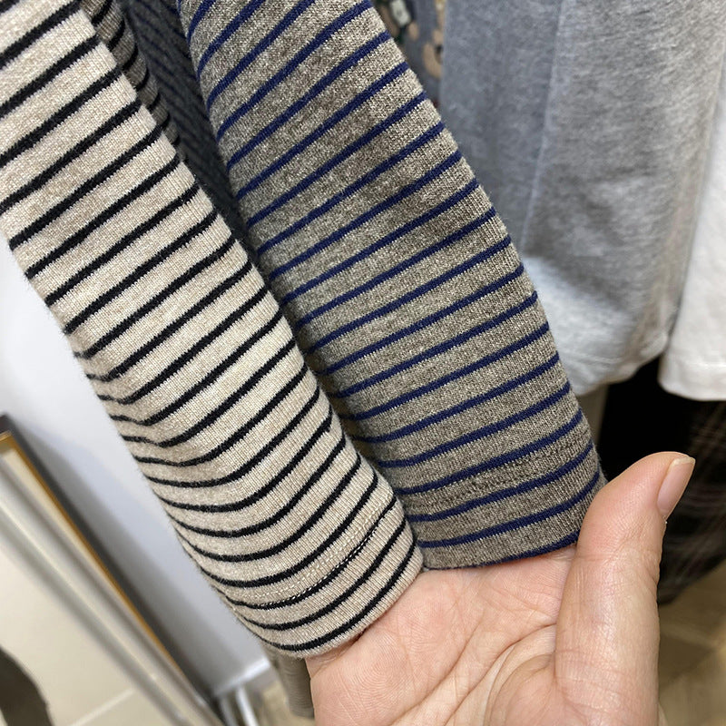 Femme Entspanntes Passform Gestreiftes T-Shirt Heidi-Mode