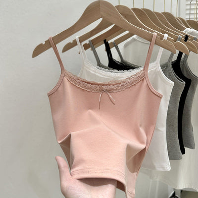 Femme Spitzenbesetztes Camisole Tanktop Heidi-Mode