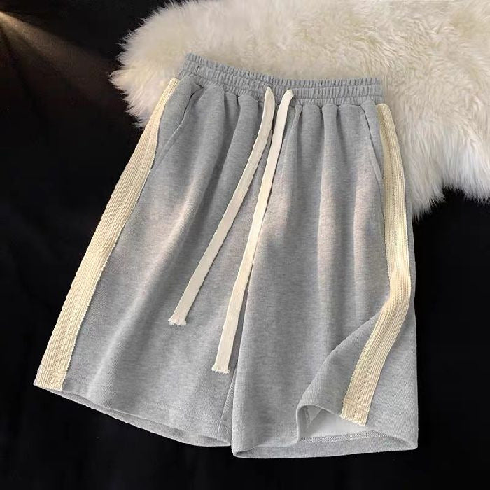 Femme Entspannt Passform Hochtaillierte Sportshorts mit Kordelzug Heidi-Mode