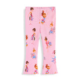 Mädchen Leggings mit buntem Ballerina-Design Drune in Aprikose