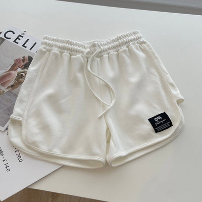 Damen High-Waist Relaxed Fit Sweatshorts mit verstellbarem Kordelzug Heidi-Mode