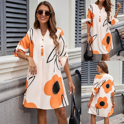 Lisanna - Langärmliges Kleid mit Print