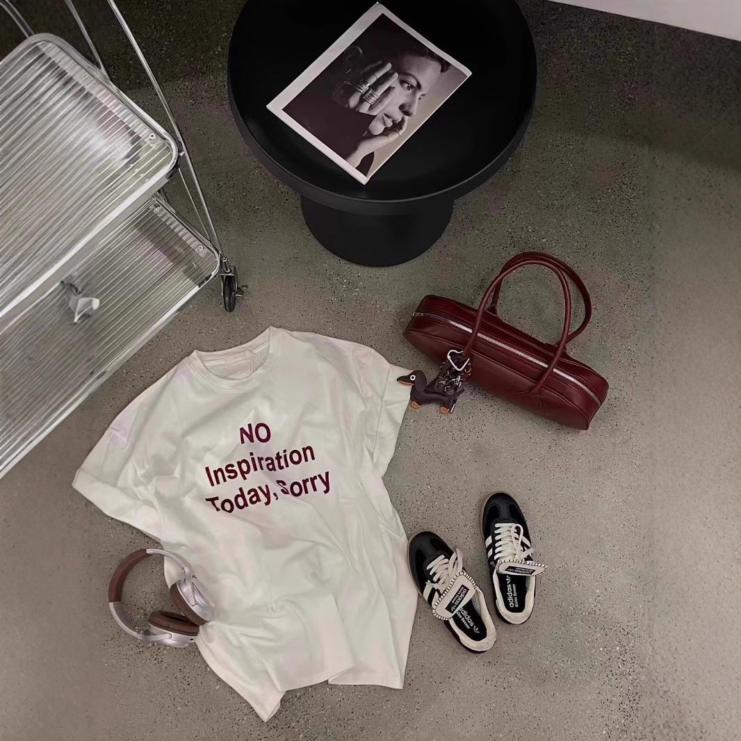 Femme Übergroßes Statement Grafik-T-Shirt Heidi-Mode