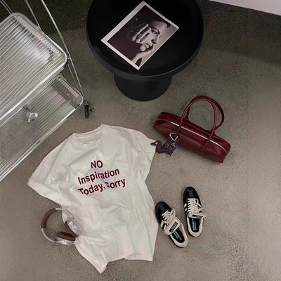 Femme Übergroßes Statement Grafik-T-Shirt Heidi-Mode