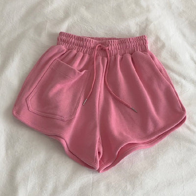 Femme Hochtaillierte Locker Sitzende Lounge Shorts Heidi-Mode