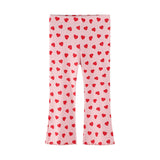 Mädchen Schlagleggings mit fröhlichem Herz-Design Drune in Braun