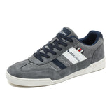 Damen Blaue Schnür-Sneaker Mit Rutschfester Sohle – Gepolsterte Komfortschuhe in Grau