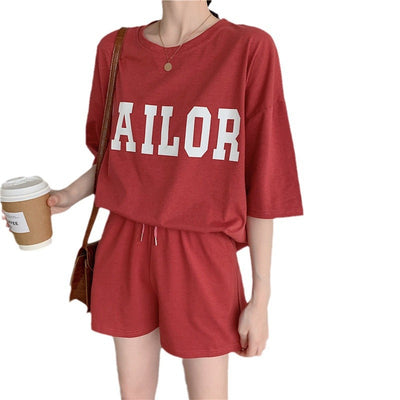 Femme Grafik Druck Entspanntes Fit Loungewear Set Heidi-Mode